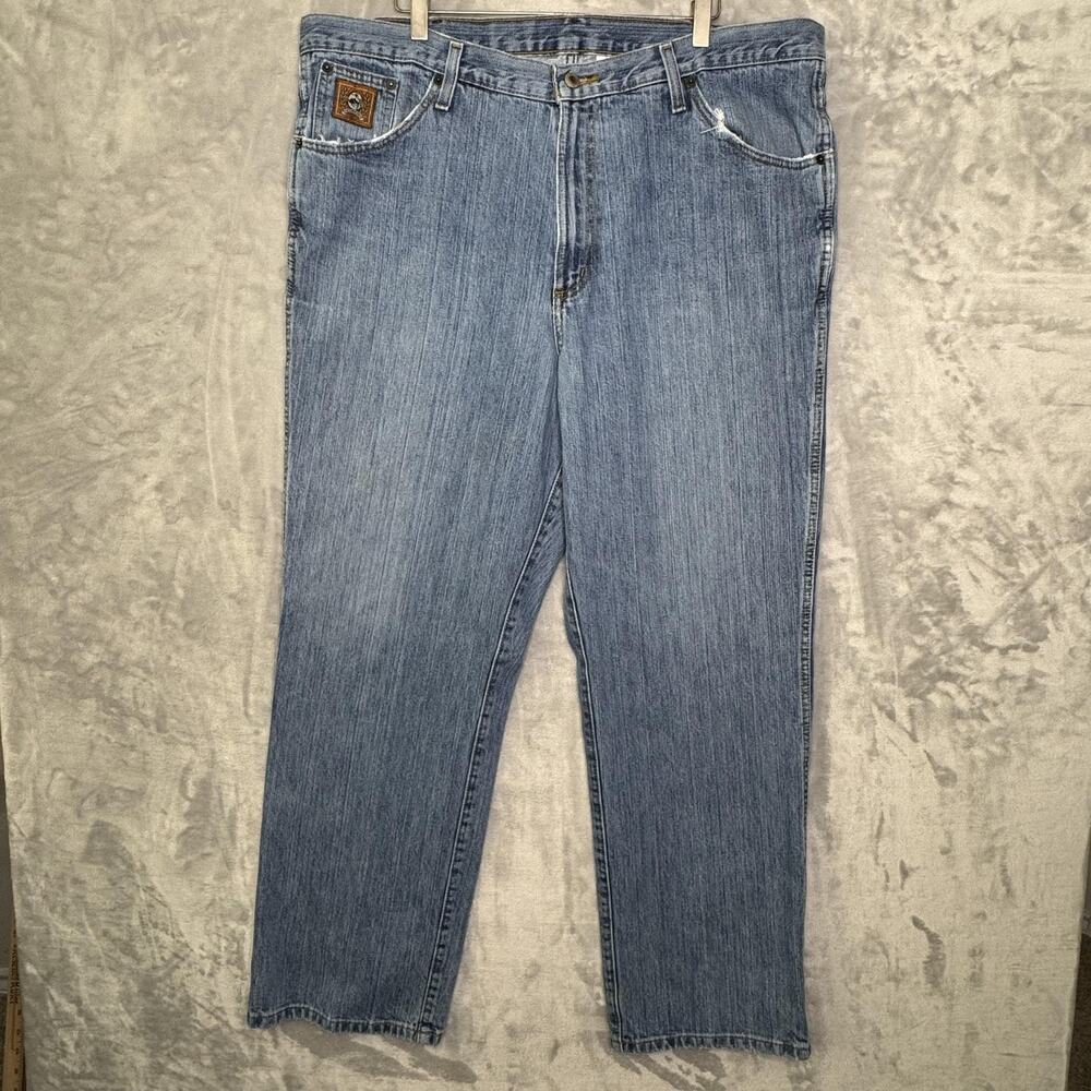 Cinch Jeans Mens 42x32 Blue Denim Relaxed Fit Western Cowboy Pants Work Chore